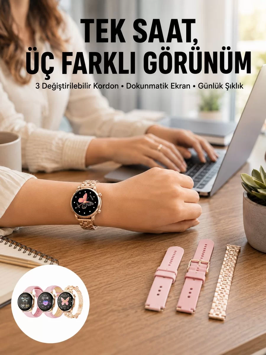 Akıllı Saat – Dokunmatik Ekran Spor Modu ve Kalp Atış Sensörü Yeni Nesil 1 Akıllı Saat – Dokunmatik Ekran Spor Modu ve Kalp Atış Sensörü Yeni Nesil