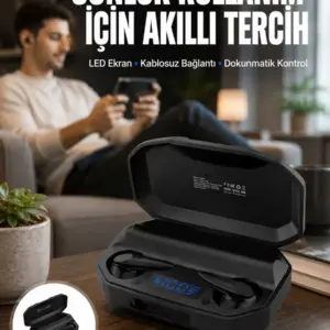 Kulak İçi Bluetooth Kulaklık Rgb Işıklı Çift Mikrofonlu iOS/Android Uyumlu BT 5.2 Yeni Nesil