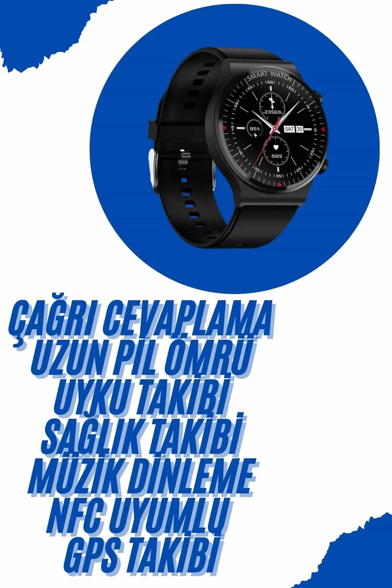 Akıllı Saat Yeni Nesil Üç Kordonlu Nabız Ölçer Çağrı Cevaplama Yeni Nesil 2 Akıllı Saat Yeni Nesil Üç Kordonlu Nabız Ölçer Çağrı Cevaplama Yeni Nesil - Görsel 2
