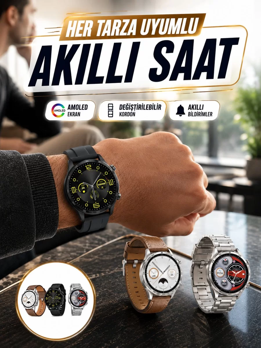 Akıllı Saat 5.0 Bluetooth Bağlantılı Sağlık ve Uyku Takibi Sosyal Medya Girişli Yeni Nesil 1 Akıllı Saat 5.0 Bluetooth Bağlantılı Sağlık ve Uyku Takibi Sosyal Medya Girişli Yeni Nesil
