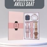 Akıllı Saat 3 Kordonlu Ve Aksesuarlı Bayanlar Için Şık Rose renk