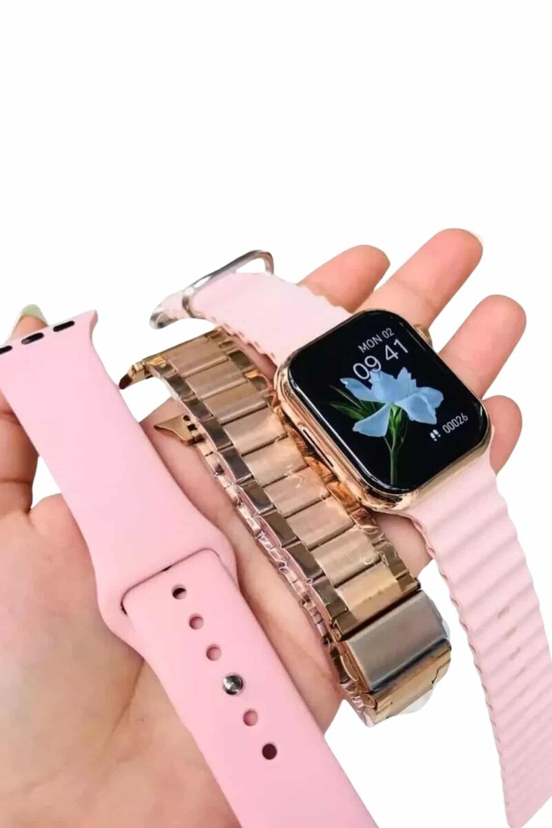 Akıllı Saat 3 Kordonlu Ve Aksesuarlı Bayanlar Için Şık Rose renk 4 Akıllı Saat 3 Kordonlu Ve Aksesuarlı Bayanlar Için Şık Rose renk - Görsel 4