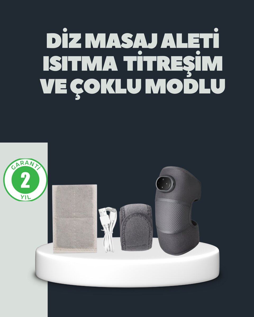 Isıtmalı Titreşimli Diz Masaj Cihazı 3D Rezonans Teknolojili 1 Isıtmalı Titreşimli Diz Masaj Cihazı 3D Rezonans Teknolojili