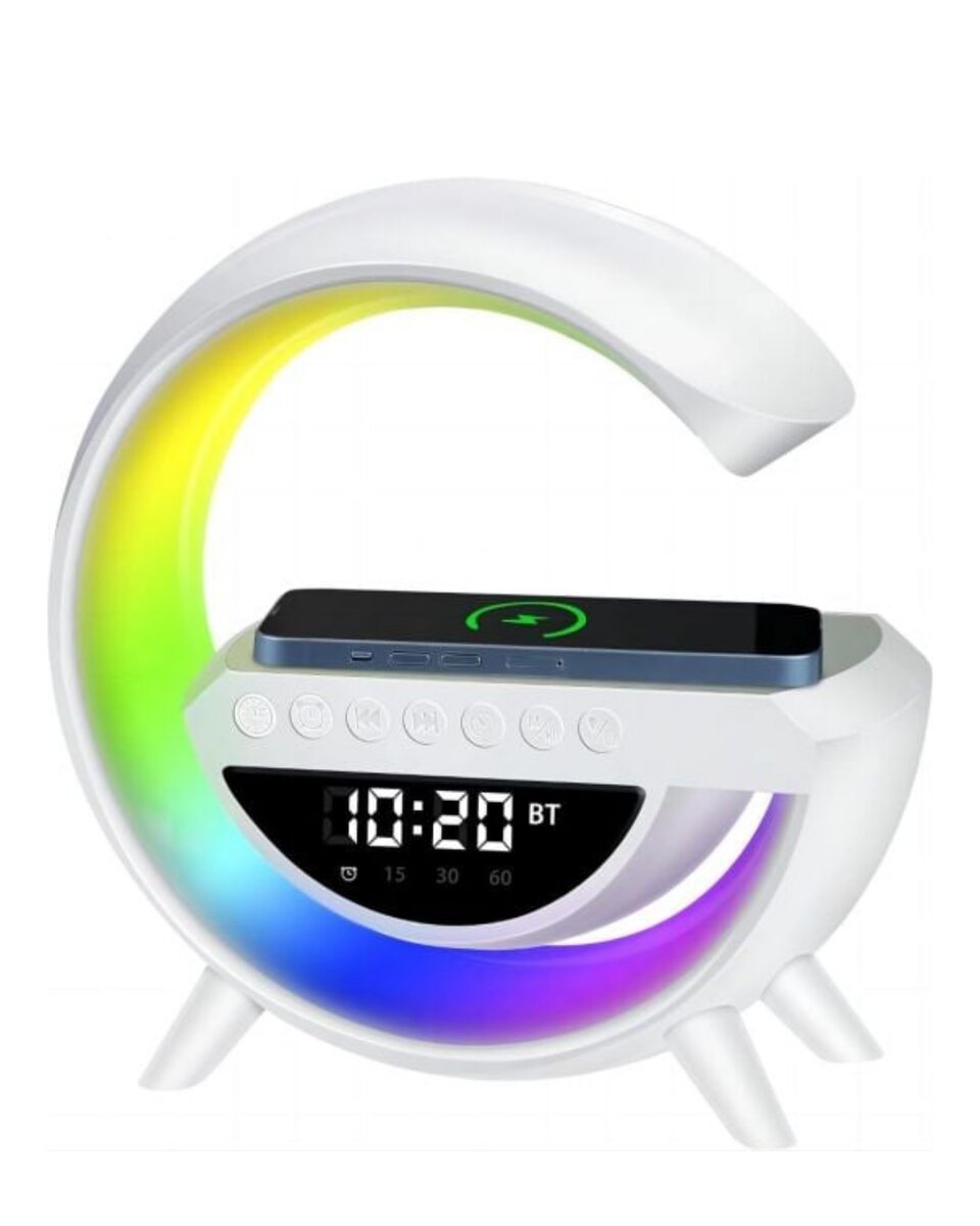 Çok Fonksiyonlu Kablosuz Şarjlı Saat Hoparlör RGB Işık ve Alarm Özellikli 3 Çok Fonksiyonlu Kablosuz Şarjlı Saat Hoparlör RGB Işık ve Alarm Özellikli - Görsel 3