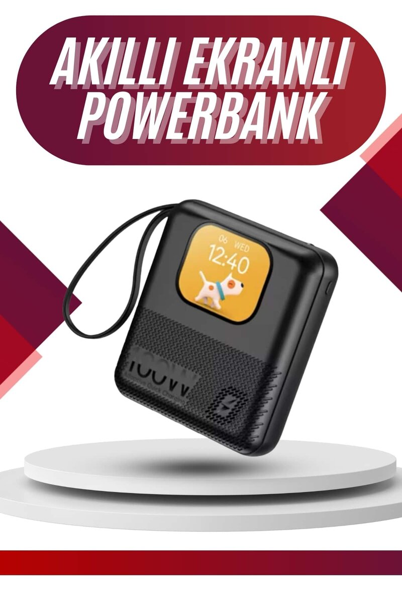 Akıllı Powerbank 10.000 MAH 4 Çıkışlı Taşınabilir Dijital Göstergeli 1 Akıllı Powerbank 10.000 MAH 4 Çıkışlı Taşınabilir Dijital Göstergeli