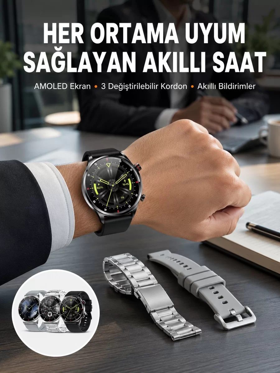 Akıllı Saat Adımsayar Nabız Ölçer Titreşim Özellikli Çağrı Cevaplama Sosyal Medya Yeni Nesil 1 Akıllı Saat Adımsayar Nabız Ölçer Titreşim Özellikli Çağrı Cevaplama Sosyal Medya Yeni Nesil