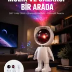 Gün Batımı Projektör Lamba Astronot Görünümlü Dekoratif Masa Lambası Yeni Nesil