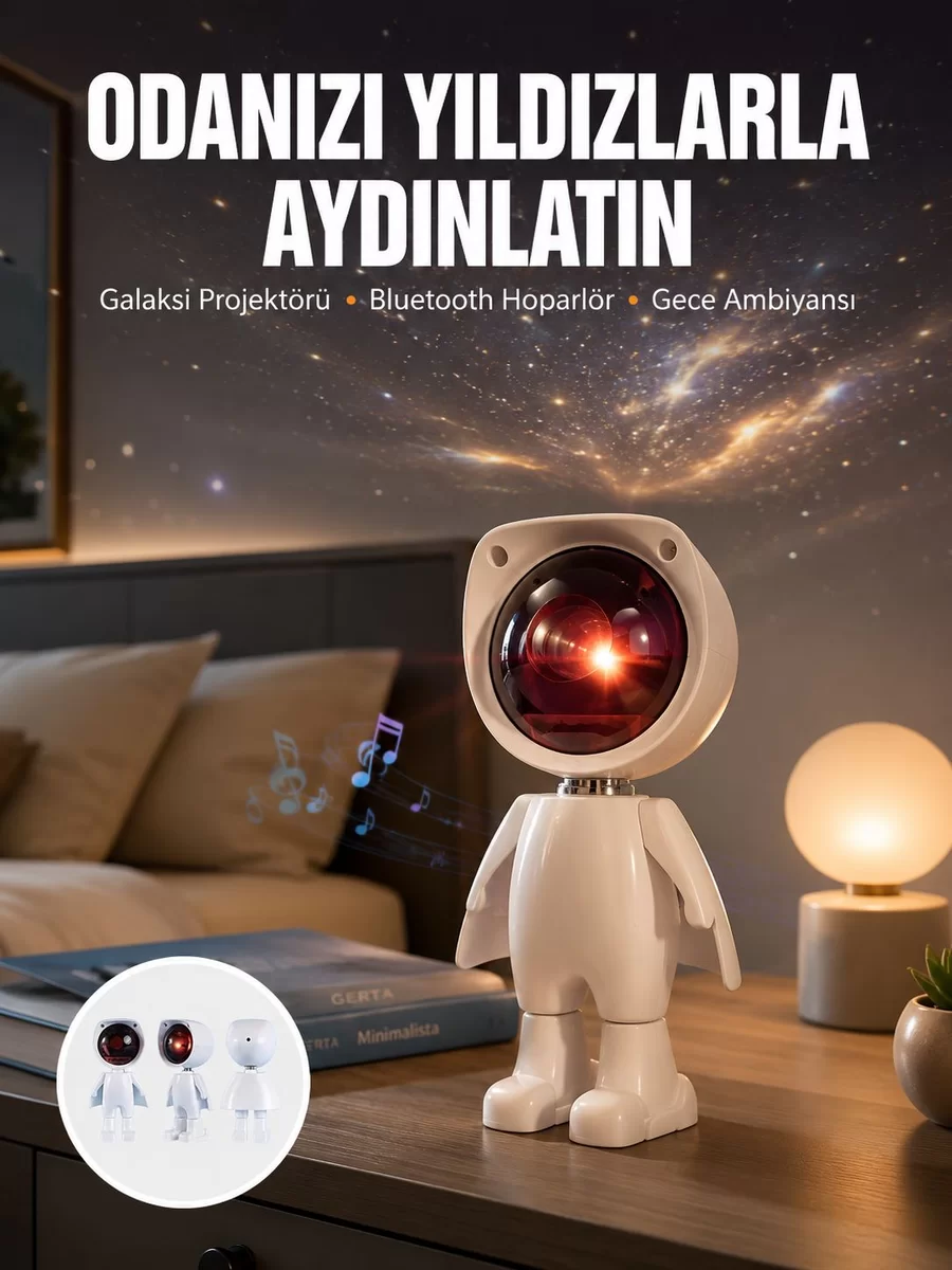 Projeksiyon Güneş Lambası Astronot Gün Batımı Projektör LED Işıklı Yeni Nesil 1 Projeksiyon Güneş Lambası Astronot Gün Batımı Projektör LED Işıklı Yeni Nesil