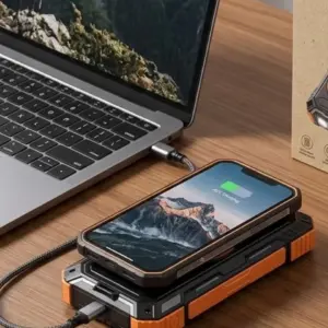 20000 mAh Powerbank Güneş Enerjili Kablosuz Şarj Hızlı Şarj Taşınabilir Batarya (Kopya)