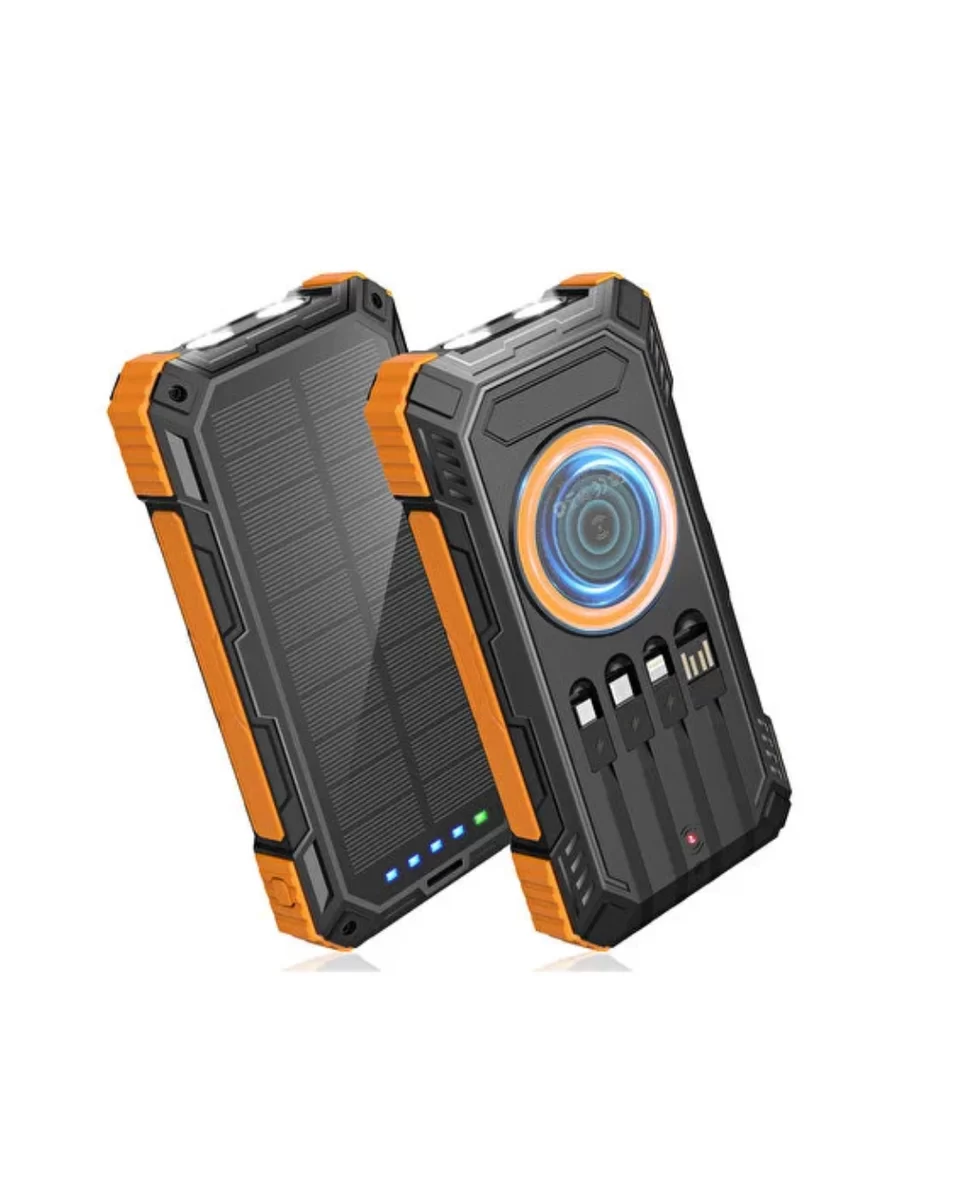 20000 mAh Powerbank Güneş Enerjili Kablosuz Şarj Hızlı Şarj Taşınabilir Batarya 4 20000 mAh Powerbank Güneş Enerjili Kablosuz Şarj Hızlı Şarj Taşınabilir Batarya - Görsel 4