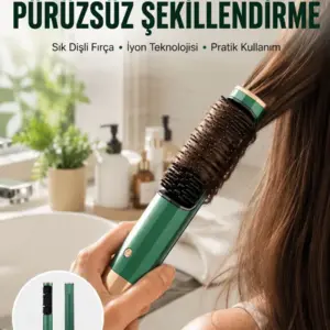 Düzleştirici Fırça Saç Düzleştirici Arada Fön Tarak Taşınabilir Yeni Nesil