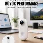 360° Klipsli Manyetik Spor Kamera Yüksek Çözünürlük Yeni Nesil