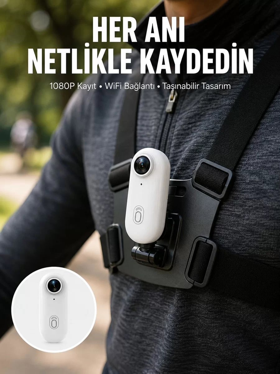 Suya ve Darbeye Dayanıklı Kompakt Spor Kamera 1080P Yeni Nesil 1 Suya ve Darbeye Dayanıklı Kompakt Spor Kamera 1080P Yeni Nesil