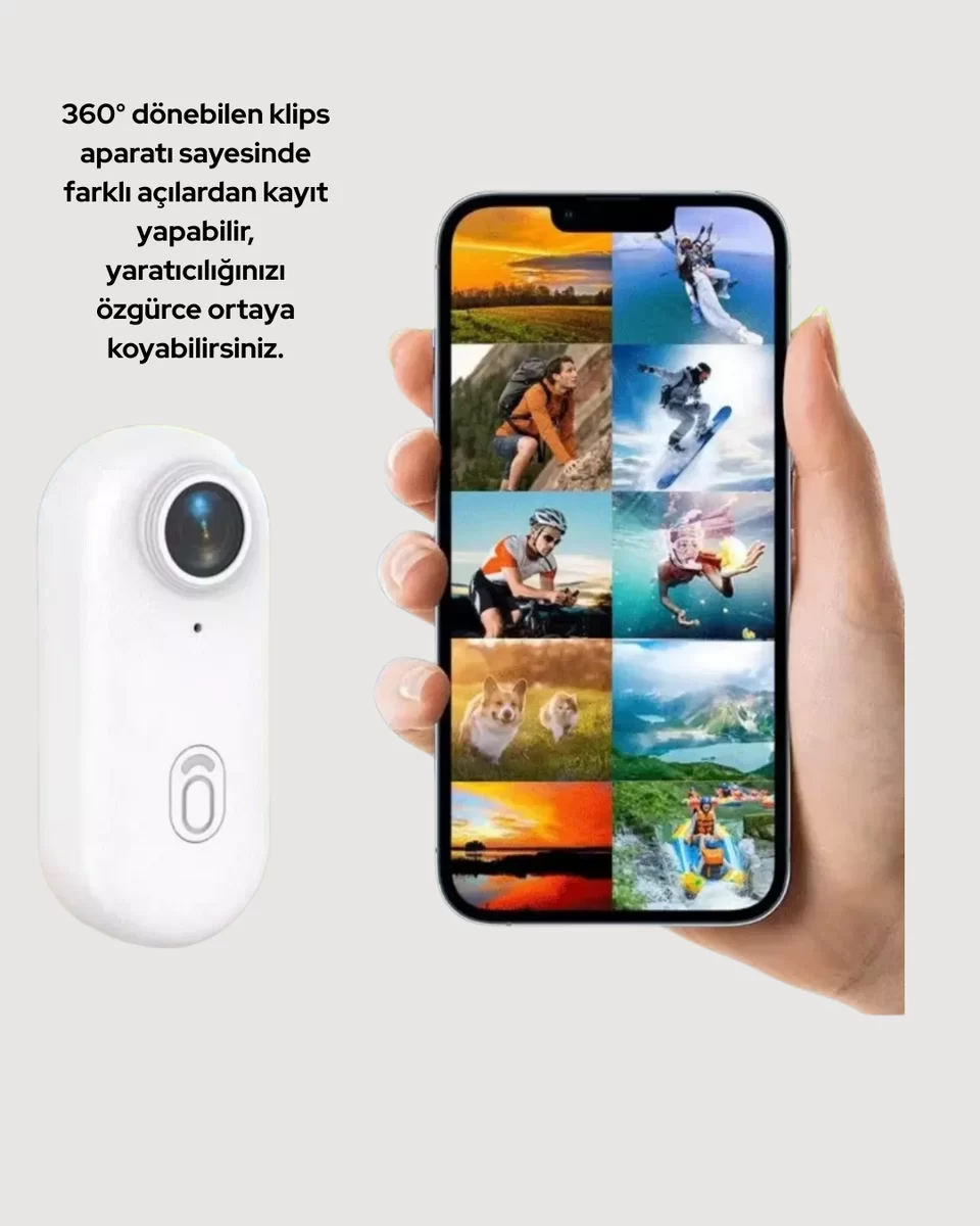 Geniş Açı Lensli WiFi Spor ve Vlog Kamerası Yeni Nesil 3 Geniş Açı Lensli WiFi Spor ve Vlog Kamerası Yeni Nesil - Görsel 3