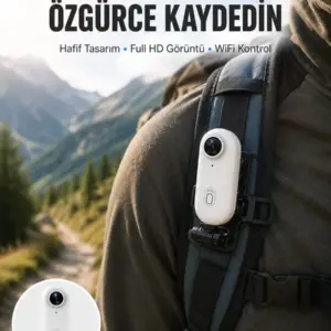 Geniş Açı Lensli WiFi Spor ve Vlog Kamerası Yeni Nesil