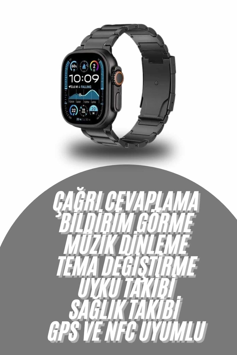 Akıllı Saat Arama Konuşma GPS ve NFC Özelliği 3 Kordonlu Amoled Ekran 2 Akıllı Saat Arama Konuşma GPS ve NFC Özelliği 3 Kordonlu Amoled Ekran - Görsel 2