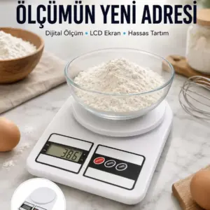 10 Kg Kapasiteli LCD Ekranlı Dijital Mutfak Tartıs Yeni Nesil