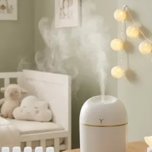 Kompakt Mini Hava Nemlendirici 5 Esans Hediyeli LED Işıklı USB Aromaterapi Cihazı