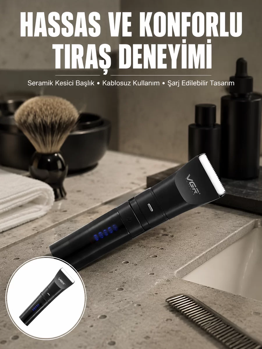Suya Dayanıklı Tıraş Makinesi – Hassas Paslanmaz Çelik ve Titanyum Bıçak Yeni Nesil 1 Suya Dayanıklı Tıraş Makinesi – Hassas Paslanmaz Çelik ve Titanyum Bıçak Yeni Nesil