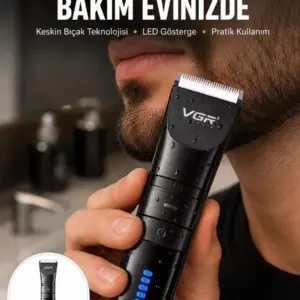 Şarjlı Tıraş Makinesi –Dijital Ekranlı Hızlı Şarjlı Profesyonel Kesim Seti Yeni Nesil