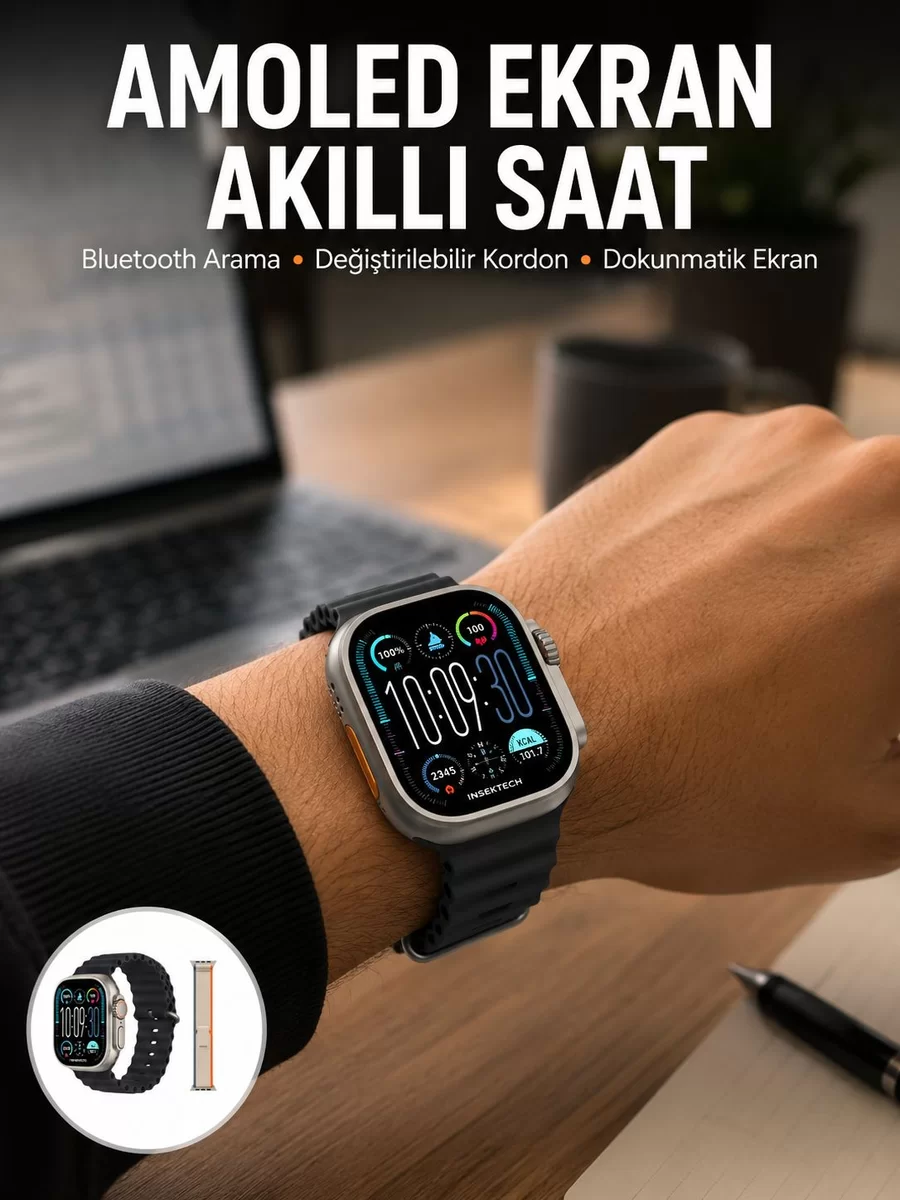 49mm Akıllı Saat Amoled Ekranlı Kadın Erkek Kol Saati Plastik Kordon Yeni Nesil 1 49mm Akıllı Saat Amoled Ekranlı Kadın Erkek Kol Saati Plastik Kordon Yeni Nesil