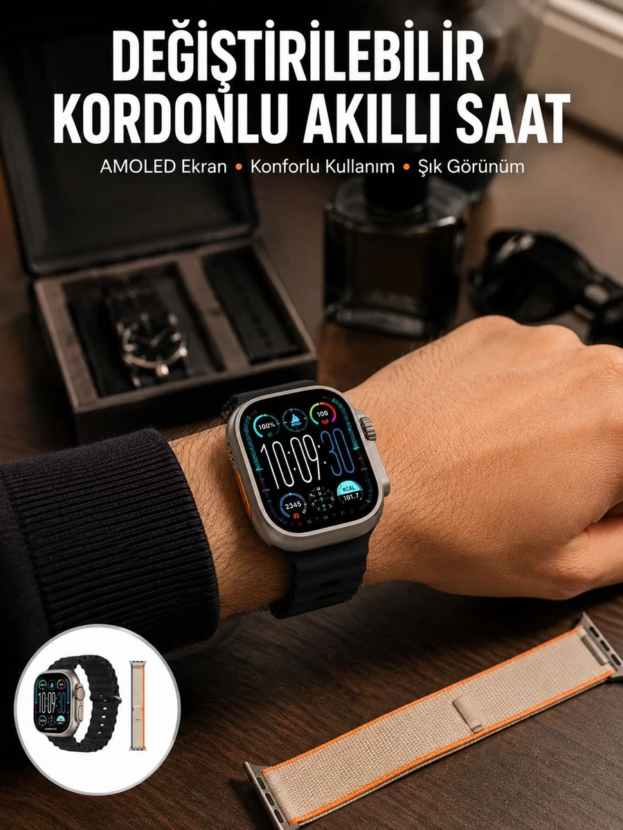 Akıllı Saat Çok Fonksiyonlu Unısex Sosyal Medya Girişli Bluetooth Bağlantılı Yeni Nesil 1 Akıllı Saat Çok Fonksiyonlu Unısex Sosyal Medya Girişli Bluetooth Bağlantılı Yeni Nesil