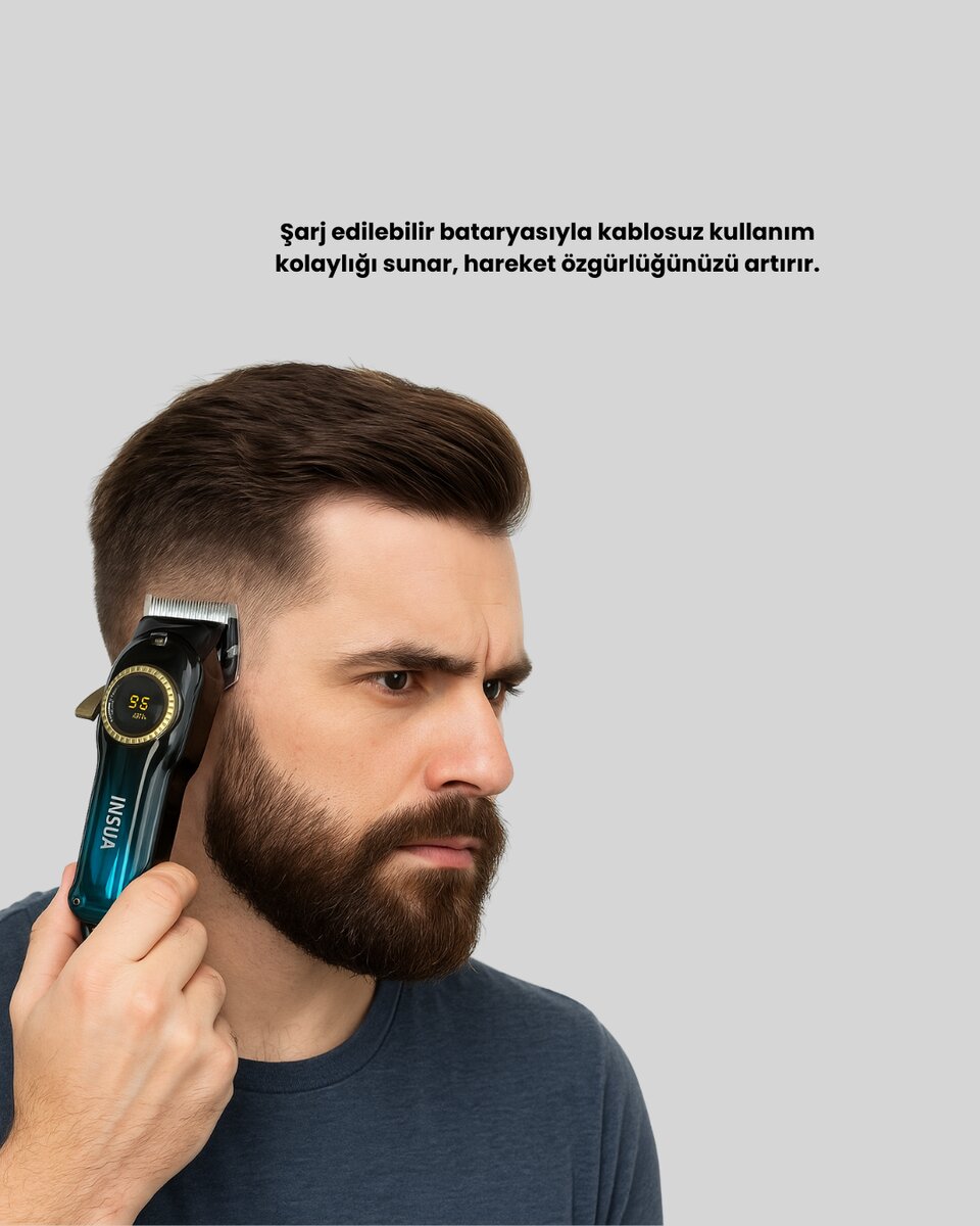 4 Limit Tarağı ve Ayarlanabilir Kesim Uzunluğu Saç Makinesi 2 4 Limit Tarağı ve Ayarlanabilir Kesim Uzunluğu Saç Makinesi - Görsel 2