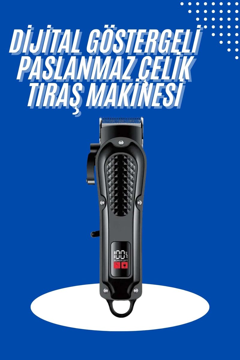 Profesyonel Saç Kesme Aleti Dijital Saç Sakal Tıraş Makinesi Uzun Ömürlü 1 Profesyonel Saç Kesme Aleti Dijital Saç Sakal Tıraş Makinesi Uzun Ömürlü