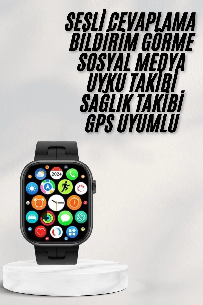 Akıllı Saat Android ve İOS Uyumlu Plastik Kordon Yeni Seri 2 Akıllı Saat Android ve İOS Uyumlu Plastik Kordon Yeni Seri - Görsel 2