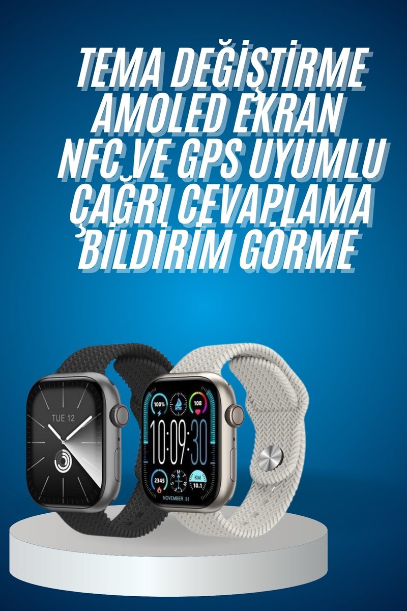 Akıllı Kol Saat Amoled Ekran Android ve İOS Uyumlu Arama Konuşma 2 Akıllı Kol Saat Amoled Ekran Android ve İOS Uyumlu Arama Konuşma - Görsel 2