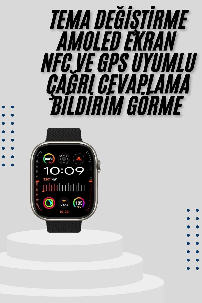 Akıllı Saat Uyku ve Sağlık Takibi GPS Uyumlu Tema Değiştirme 2 Akıllı Saat Uyku ve Sağlık Takibi GPS Uyumlu Tema Değiştirme - Görsel 2