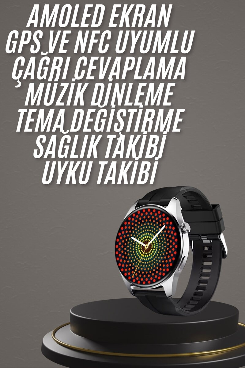 Akıllı Saat 1.5 Inç Amoled Ekran Çift Kordonlu GPS NFC Uyumlu 2 Akıllı Saat 1.5 Inç Amoled Ekran Çift Kordonlu GPS NFC Uyumlu - Görsel 2