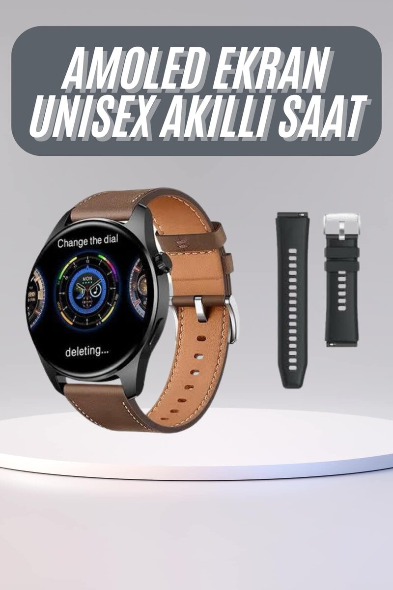 Yuvarlak Kasa 46mm Akıllı Saat Android Ve IOS Uyumlu Uyku ve Sağlık Takibi 1 Yuvarlak Kasa 46mm Akıllı Saat Android Ve IOS Uyumlu Uyku ve Sağlık Takibi