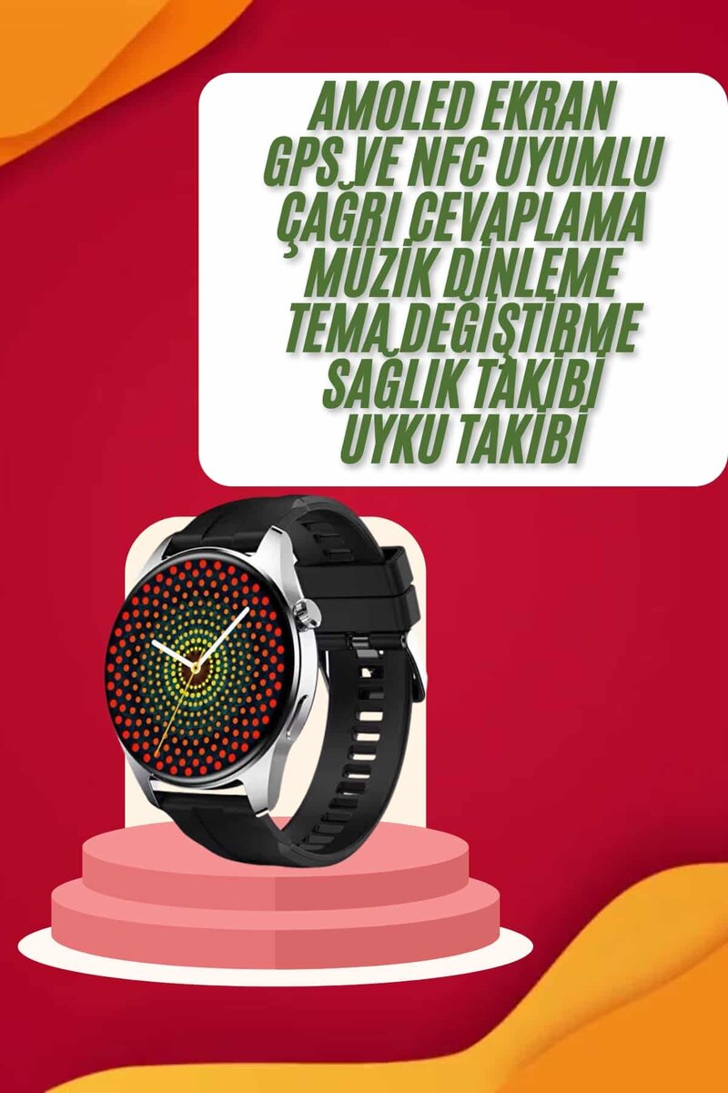 Yuvarlak Kasa 46mm Akıllı Saat Android Ve IOS Uyumlu Uyku ve Sağlık Takibi 2 Yuvarlak Kasa 46mm Akıllı Saat Android Ve IOS Uyumlu Uyku ve Sağlık Takibi - Görsel 2