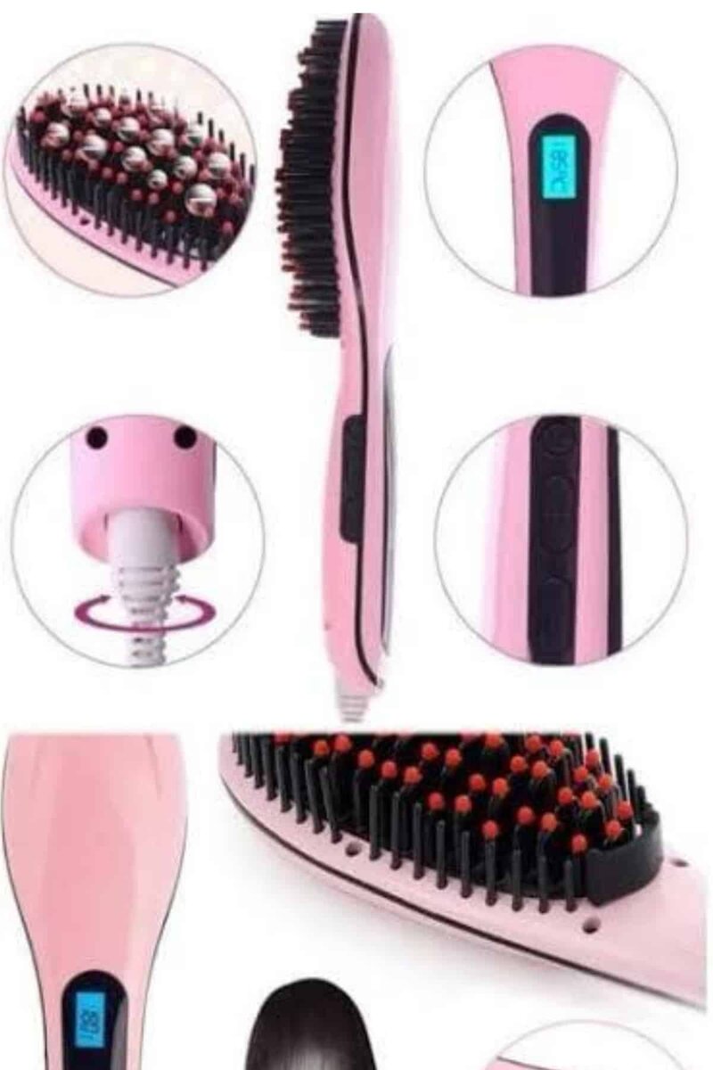 Saç Fırça Akıllı LCD Ekran Pratik Saç Düzleştirici Tarak Pratik Taşınabilir 3 Saç Fırça Akıllı LCD Ekran Pratik Saç Düzleştirici Tarak Pratik Taşınabilir - Görsel 3