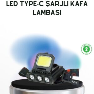 Şarjlı LED Kafa Lambası 800 Lumen COB XPE Ayarlanabilir Başlıklı