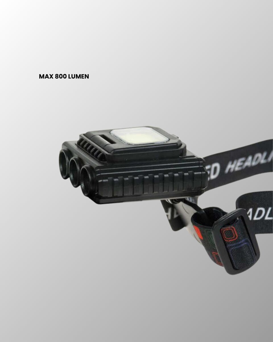 800 Lumen LED Kafa Lambası COB ve XPE Led Type C Şarjlı Ayarlanabilir 3 800 Lumen LED Kafa Lambası COB ve XPE Led Type C Şarjlı Ayarlanabilir - Görsel 3