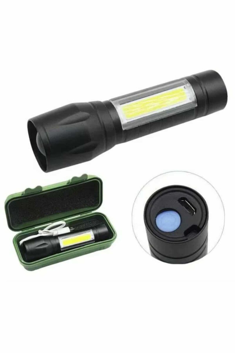 EL Feneri Uzun Menzilli Usb Şarj Edilebilir Kamp Lambası 3 EL Feneri Uzun Menzilli Usb Şarj Edilebilir Kamp Lambası - Görsel 3