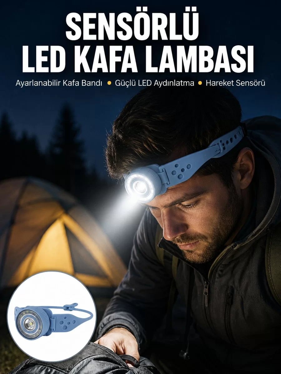 Uzun Pil Ömürlü Kamp ve Dağcılık Kafa Lambası Yeni Nesil 1 Uzun Pil Ömürlü Kamp ve Dağcılık Kafa Lambası Yeni Nesil