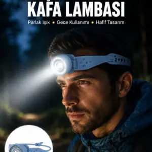 LED Kafa Lambası Kamp Yürüyüş ve Gece Kullanımı İçin Yeni Nesil