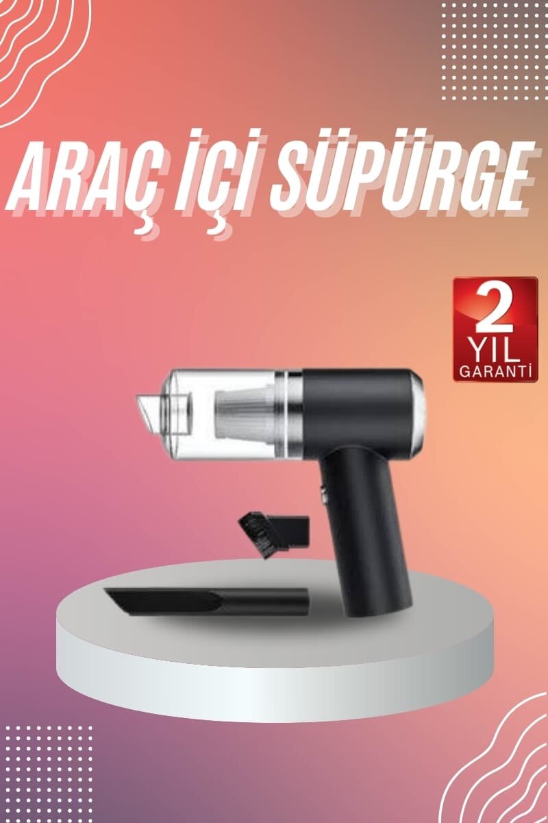 Araç İçi Süpürge Kablosuz Şarjlı Elektrikli Süpürge Elde Taşınabilir 1 Araç İçi Süpürge Kablosuz Şarjlı Elektrikli Süpürge Elde Taşınabilir