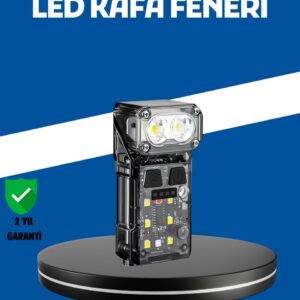 Şarjlı LED Kafa Lambası Manyetik Klipsli El Sensörlü Çok Fonksiyonlu