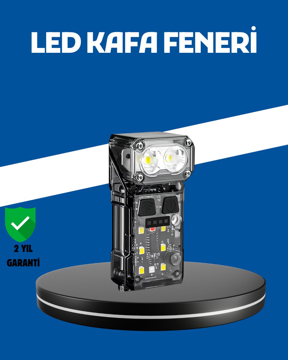 Şarjlı LED Kafa Lambası Manyetik Klipsli El Sensörlü Çok Fonksiyonlu 1 Şarjlı LED Kafa Lambası Manyetik Klipsli El Sensörlü Çok Fonksiyonlu