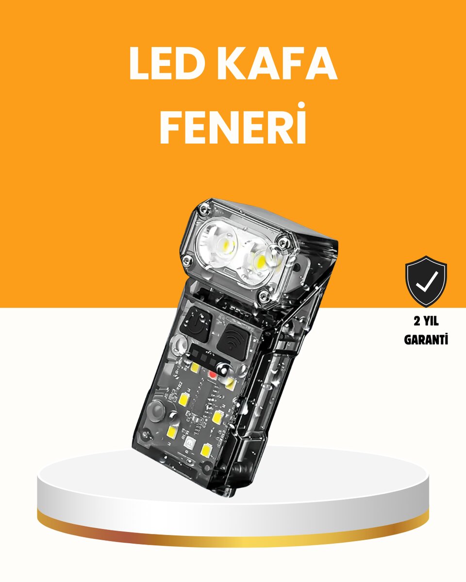 Kamp ve Outdoor İçin LED Far 10 Saat Pil Sensörlü Manyetik 1 Kamp ve Outdoor İçin LED Far 10 Saat Pil Sensörlü Manyetik