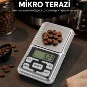 300 Gr Hassas Cep Terazisi Mavi Işıklı LCD Ekranlı Yeni Nesil