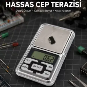 Kapaklı Dijital Cep Terazisi Hassasiyet 300 Gr Yeni Nesil