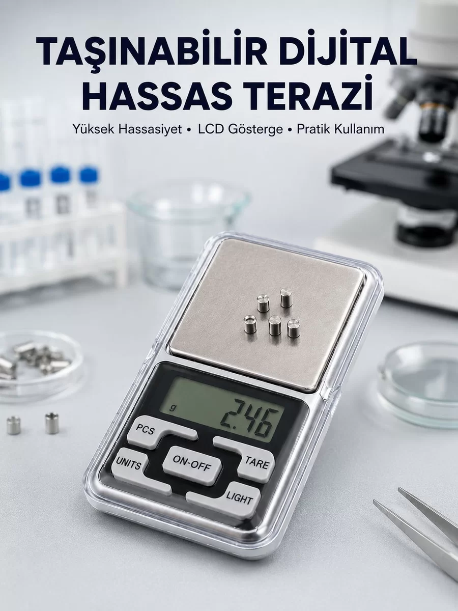 Hassas Tartım İçin Dijital Cep Terazisi Sayma Modlu Yeni Nesil 1 Hassas Tartım İçin Dijital Cep Terazisi Sayma Modlu Yeni Nesil