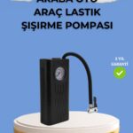 Çok Fonksiyonlu Dijital Gösterge Elektrikli Lastik Pompası