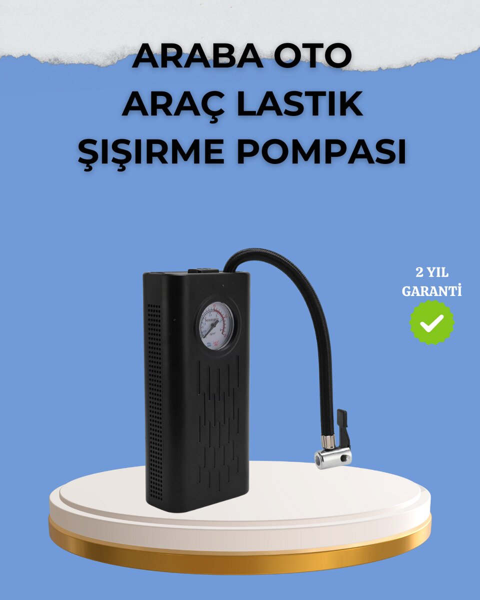 Çok Fonksiyonlu Dijital Gösterge Elektrikli Lastik Pompası 1 Çok Fonksiyonlu Dijital Gösterge Elektrikli Lastik Pompası