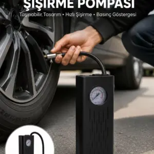 Type-C Şarjlı Güçlü Elektrikli Kompresör Motosiklet Oto Bisiklet İçin Yeni Nesil